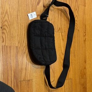 NWOT Lou & Grey Black Quilted Crossbody Bag